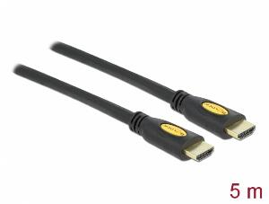 Cablu HDMI High Speed 4K v1.4 T-T 5m Negru, Delock 82455