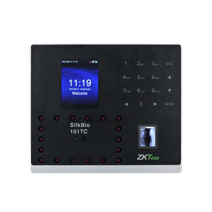 Controler de acces facial IP ZKTeco TA-SILKBIO-101TC-1, RFID, ecran 2.8 inch, parola, 800 fete, 1.500 amprente, 2.000 carduri, 100.000 evenimente