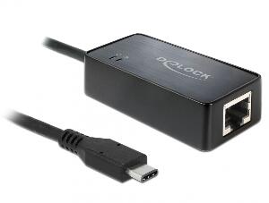 Adaptor SuperSpeed USB (USB 3.1, Gen 1) USB tip C la Gigabit LAN, Delock 62642
