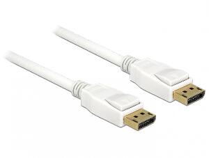 Cablu Displayport 1.2 4K T-T 5m Alb, Delock 84879