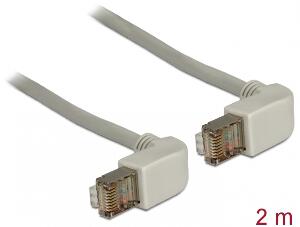 Cablu retea Cat.6 SSTP unghi 2m, Delock 83522