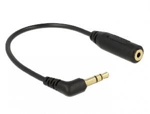 Cablu Stereo jack 3.5 mm 3 pini la jack 2.5 mm 3 pini T-M unghi, Delock 65675