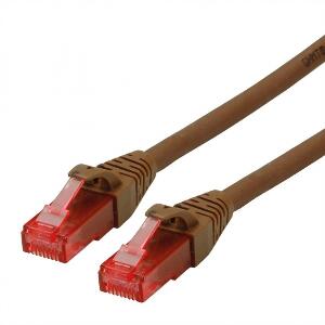 Cablu de retea UTP Patch Cord Cat.6A Component Level LSOH Maro 2m, Roline 21.15.2782