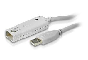 Cablu prelungitor USB 2.0 activ T-M 12m Alb, ATEN UE2120