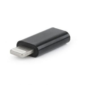 Adaptor Lightning iPhone la USB-C T-M negru, Gembird A-USB-CF8PM-01
