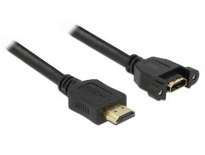 Cablu prelungitor HDMI tip A T-M panel-mount 4K 30 Hz 2m, Delock 85464
