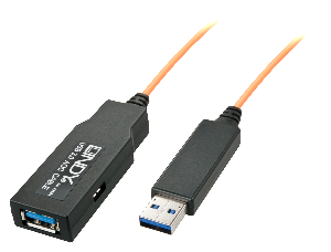 Cablu prelungitor USB 3.0 prin fibra optica T-M 30m, Lindy L42683