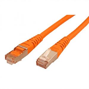 Cablu retea SFTP cat.6 Portocaliu 0.3m, Roline 21.15.1317