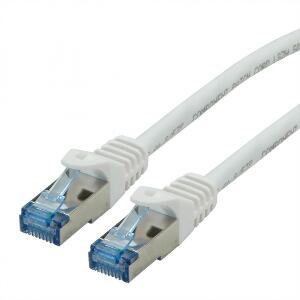 Cablu de retea S/FTP Cat.6A, Component Level, LSOH Alb 0.3m, Roline 21.15.2976