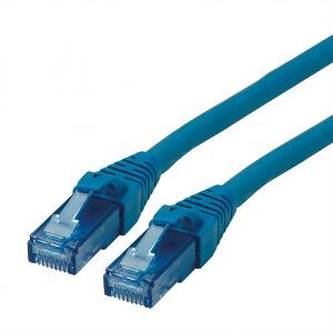 Cablu de retea UTP Patch Cord Cat.6A Component Level LSOH Albastru 0.3m, Roline 21.15.2985