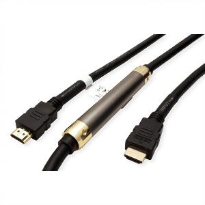 Cablu HDMI cu Ethernet v1.4 cu repeater T-T 50m, Roline 14.01.3464