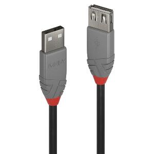 Cablu prelungitor USB 2.0 T-M 5m Anthra Line, Lindy L36705