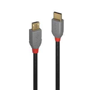 Cablu USB 2.0 tip C la micro USB-B T-T 2m Anthra Line, Lindy L36892