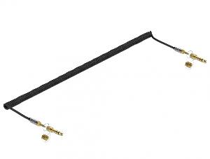 Cablu spiralat jack stereo 3.5mm 3 pini T-T + adaptor 6.35mm 5m, Delock 85839