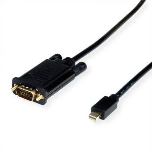 Cablu Mini Displayport la VGA 1080p T-T 1m Negru, Value 11.99.5805