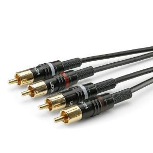 Cablu audio 2 x RCA la 2 x RCA T-T 9m, HBP-C2-0900