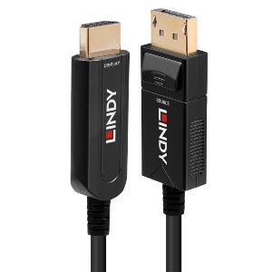 Cablu Fibra Optica Hybrid Displayport la HDMI 4K@60Hz T-T 10m, Lindy L38490