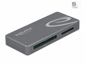 Cititor de carduri USB-C pentru CFast / SD + HUB, Delock 91754