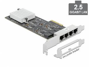 PCI Express x4 la 4 x 2.5 Gigabit LAN RTL8125, Delock 89192