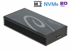 Rack extern USB 3.2-C Gen 2x2 pentru M.2 NVMe PCIe SSD, Delock 42000