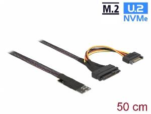 Adaptor M.2 Key M la U.2 SFF-8639 NVMe + cablu 0.5m, Delock 62984
